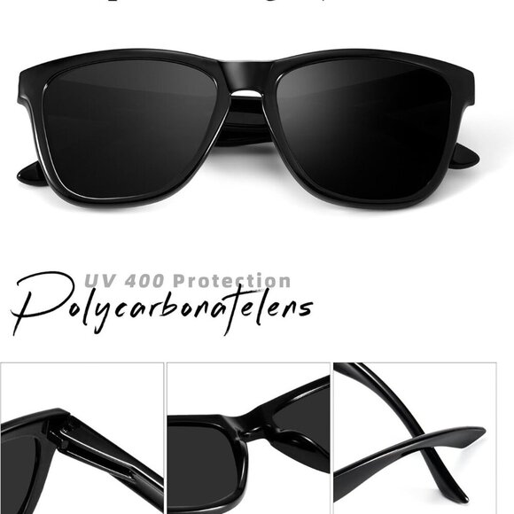 Women Polarized Sunglasses UV400 Protection Square Frame Outdoor Fashion - Picture 3 of 6